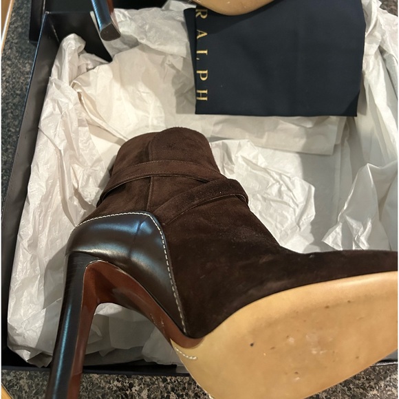 Brand new Ralph Lauren Suede booties- 4 inch heals - Picture 2 of 5